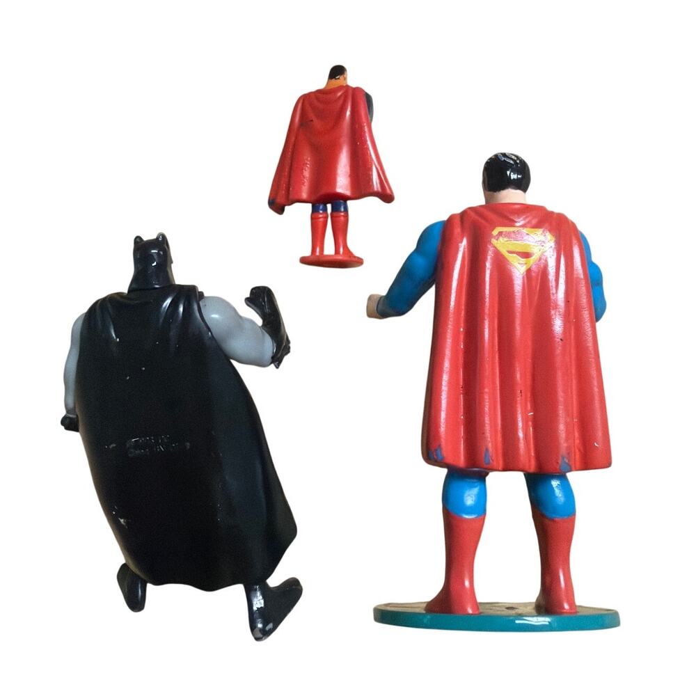 Batman Superman Figure Lot DC Comics Vintage 1996 Toy Set 3 Figures Preowned - Picture 5 of 8